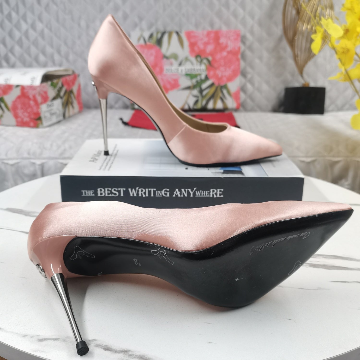 DG Rosê Pump with Logo on 10.5cm heel