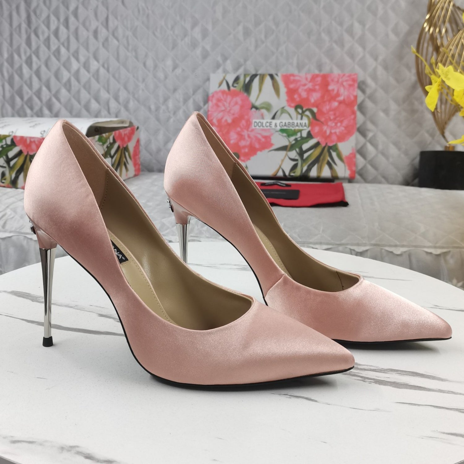 DG Rosê Pump with Logo on 10.5cm heel