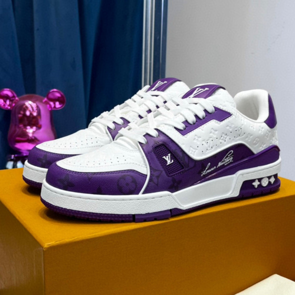 LV Trainer #54 Purple Sneakers