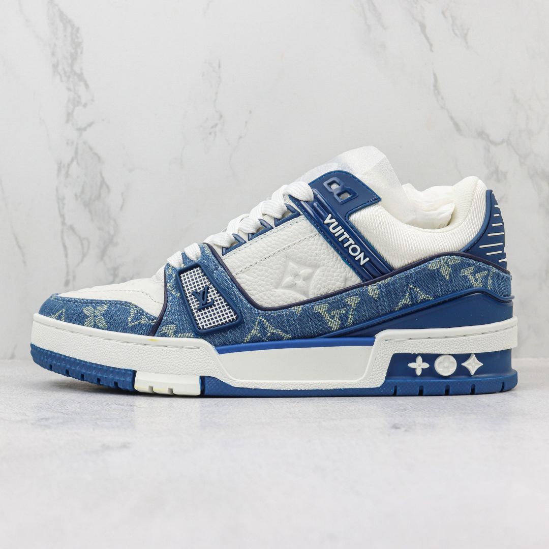 LV Trainer Blue Sneakers