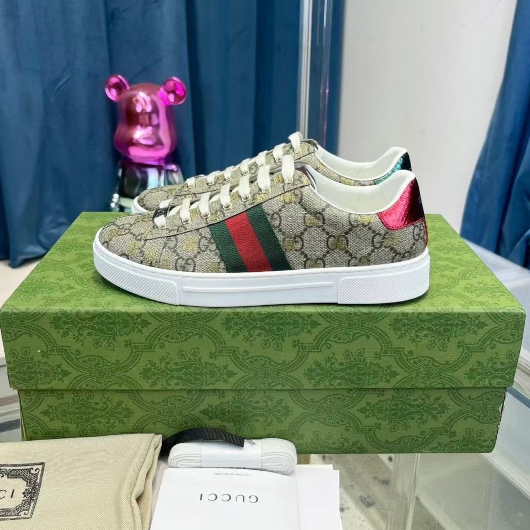 GG Ace sneakers with bees