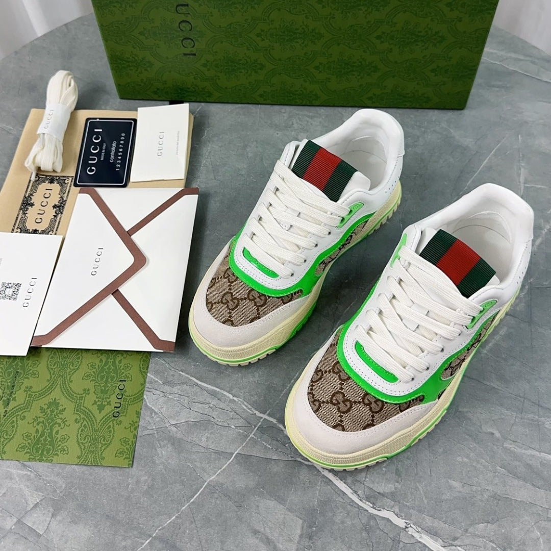 GG Re-Web Green Sneakers
