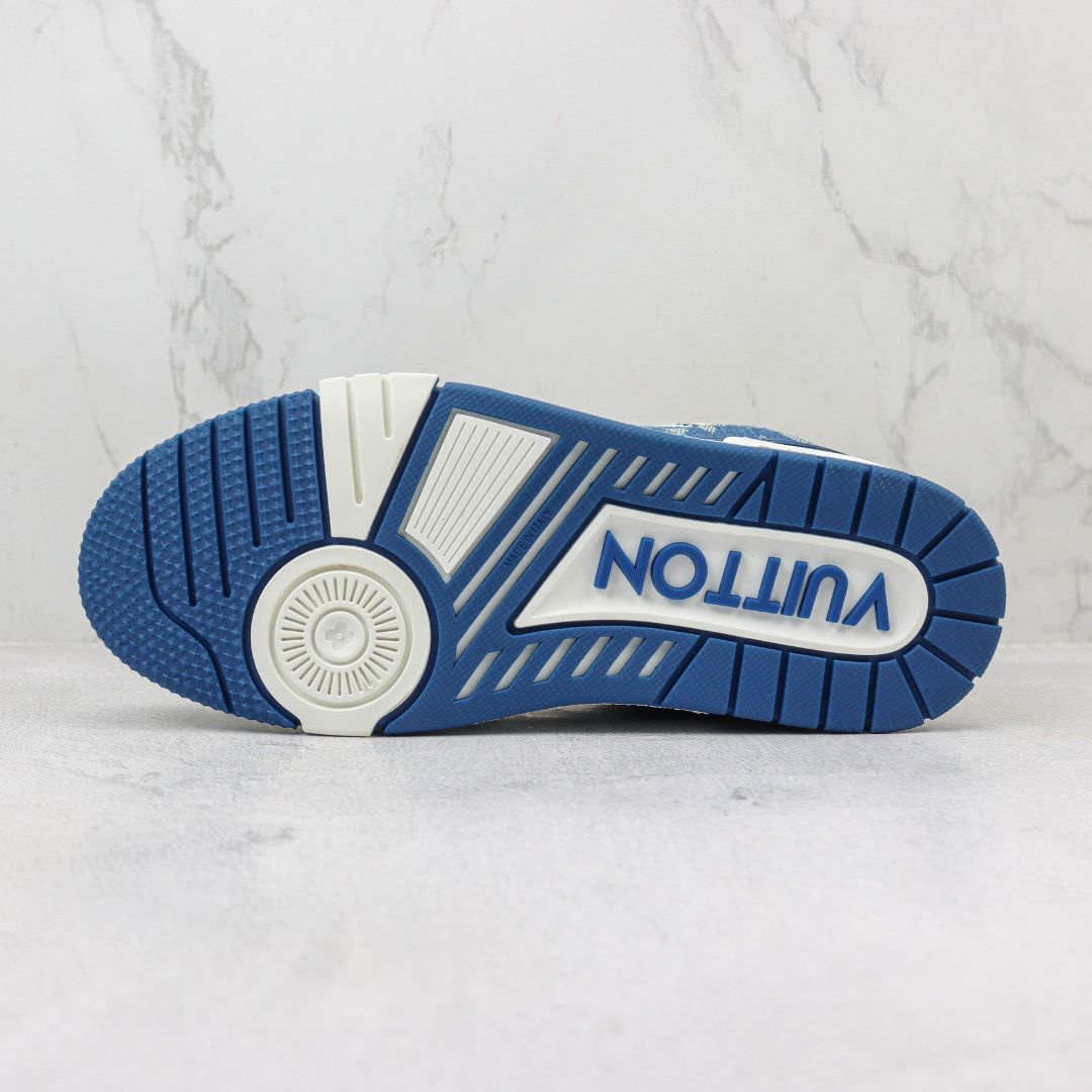 LV Trainer Blue Sneakers