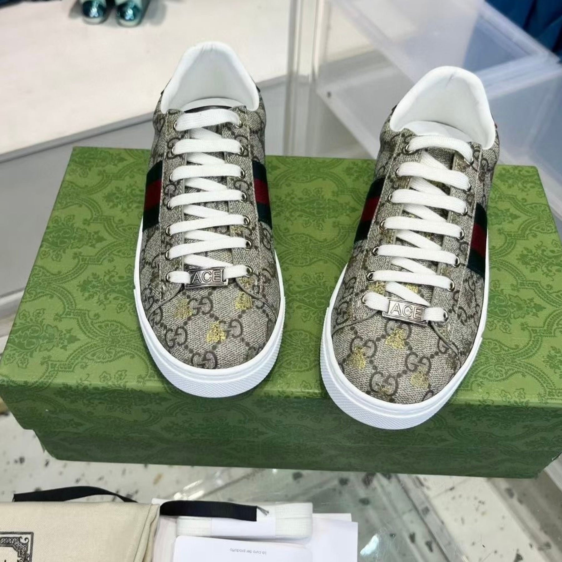 GG Ace sneakers with bees