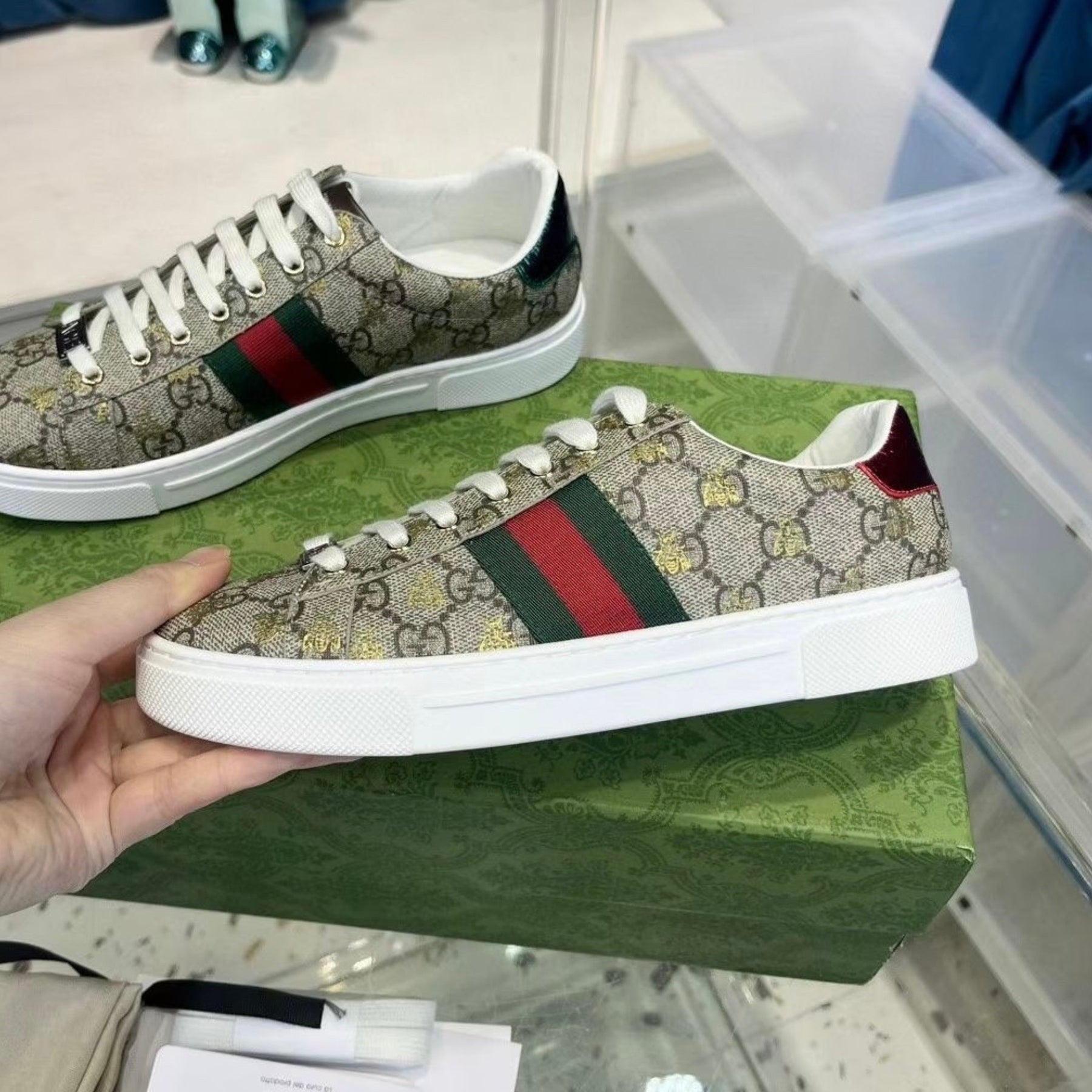 GG Ace sneakers with bees