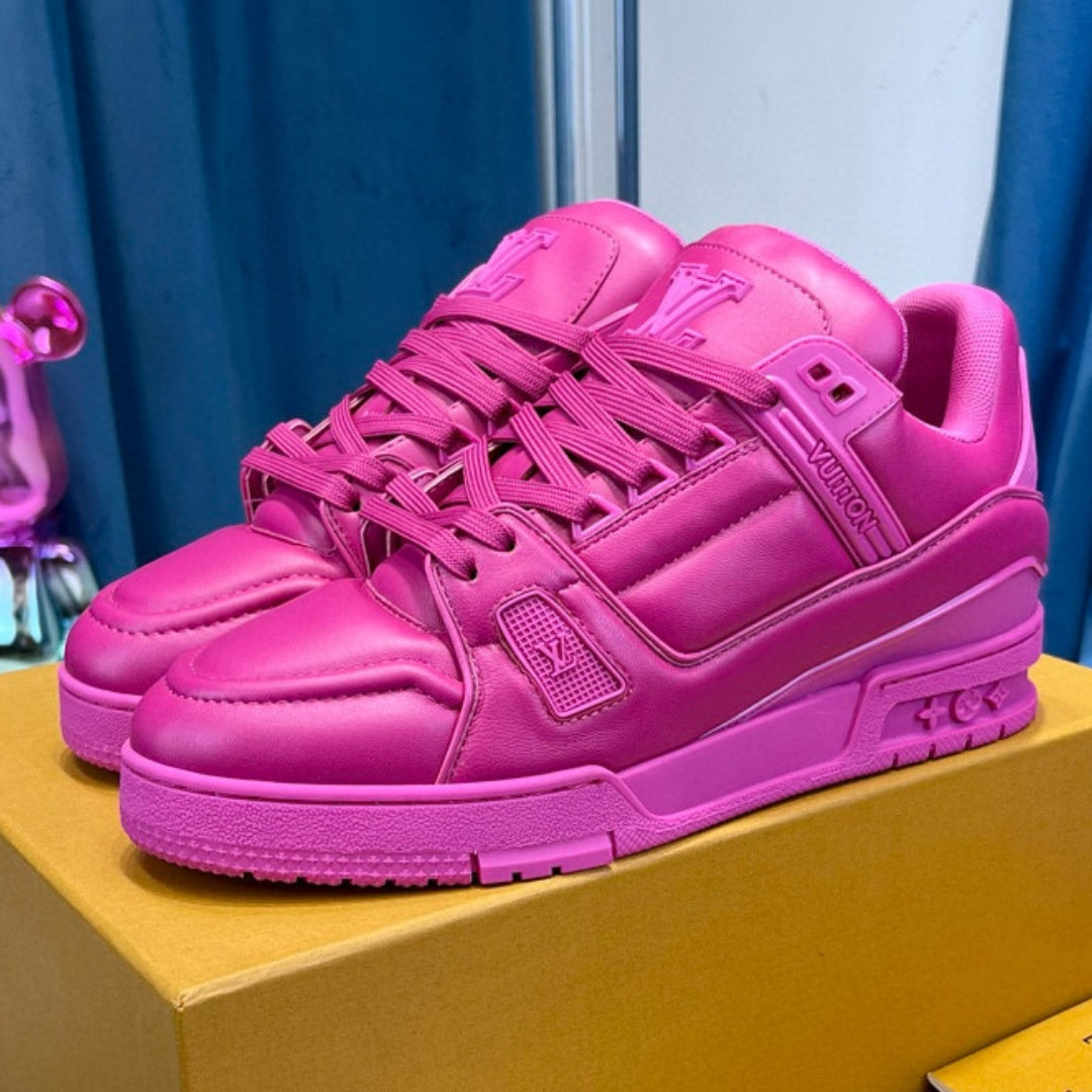 Pink LV Trainer Sneakers