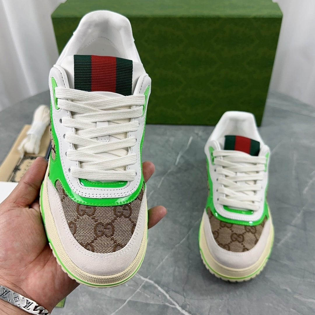 GG Re-Web Green Sneakers