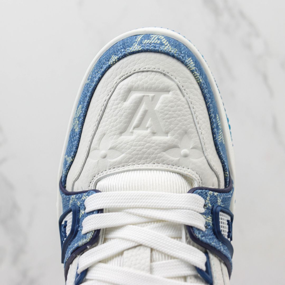LV Trainer Blue Sneakers