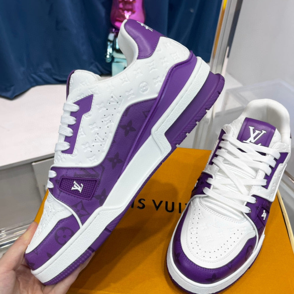 LV Trainer #54 Purple Sneakers