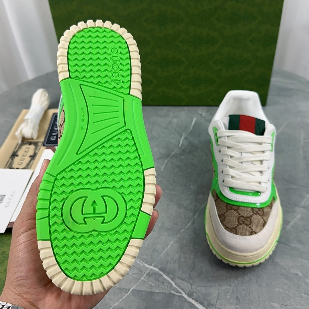 GG Re-Web Green Sneakers