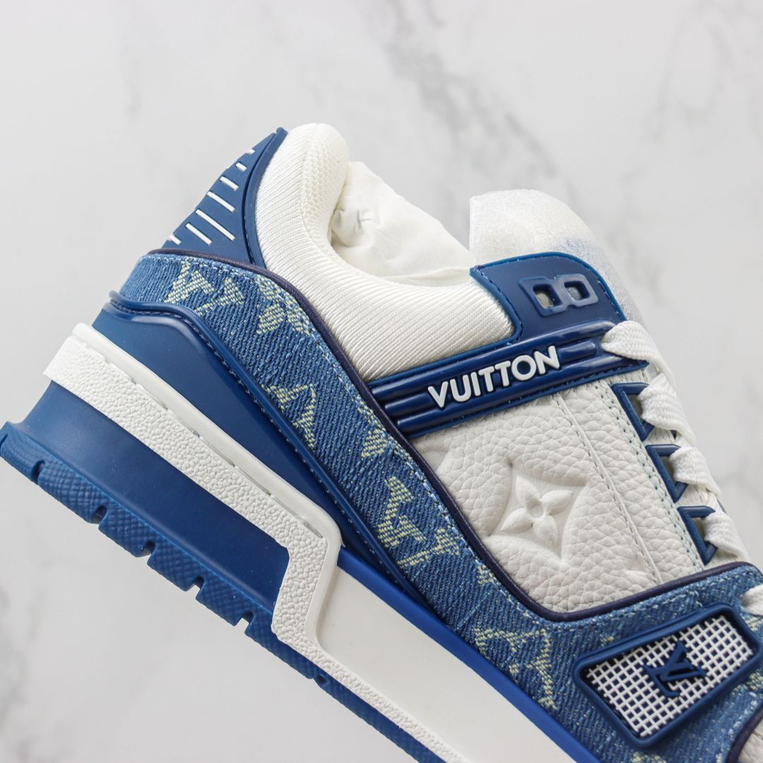 LV Trainer Blue Sneakers