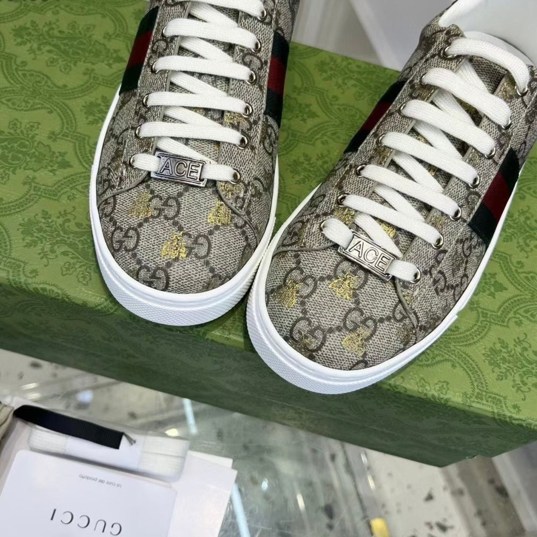 GG Ace sneakers with bees