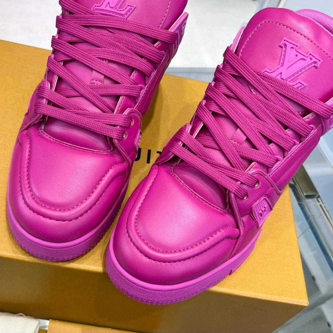 Pink LV Trainer Sneakers