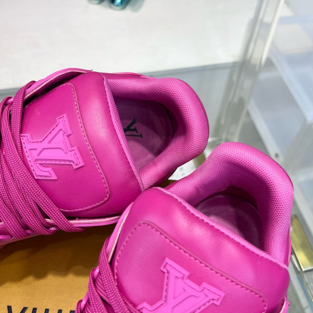 Pink LV Trainer Sneakers