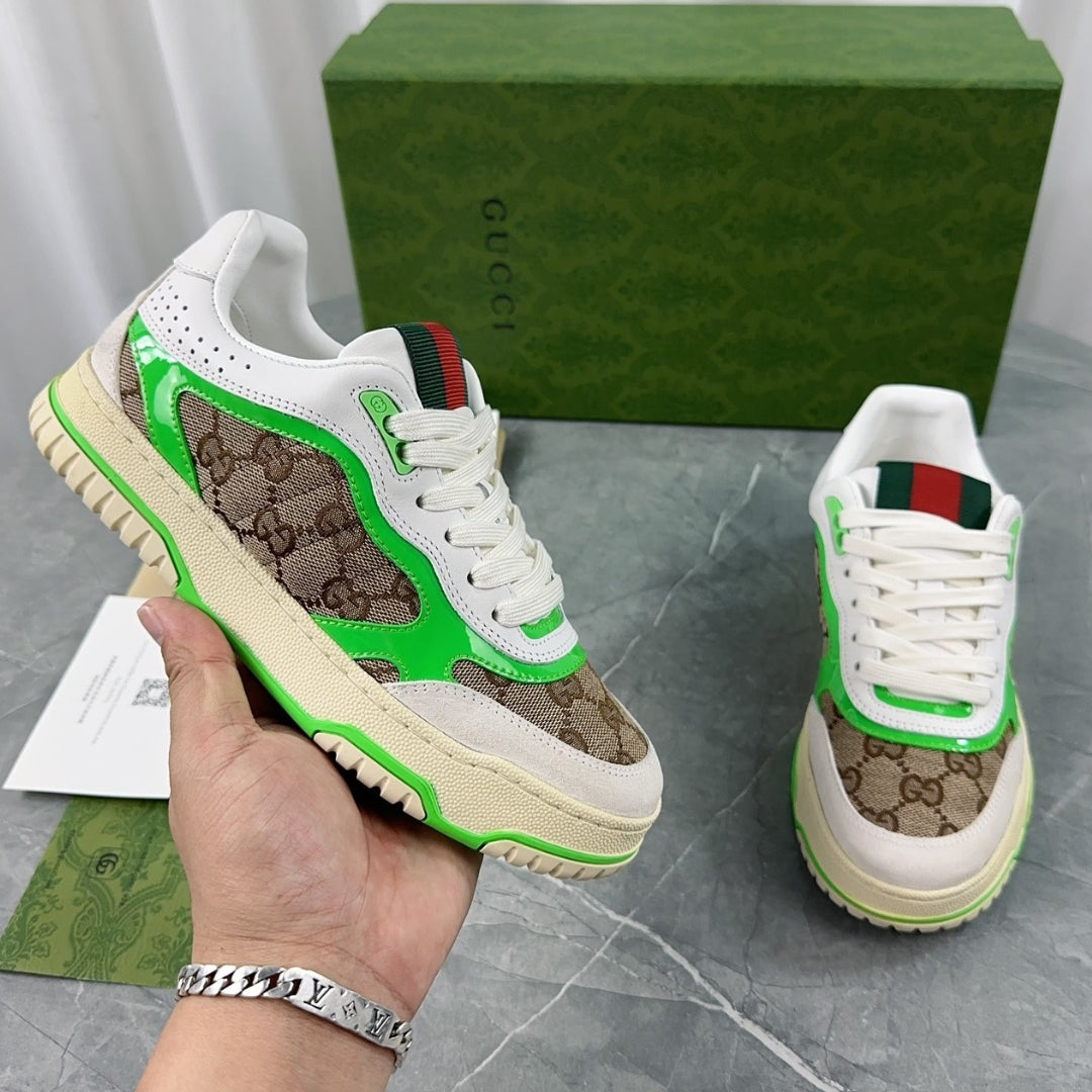 GG Re-Web Green Sneakers