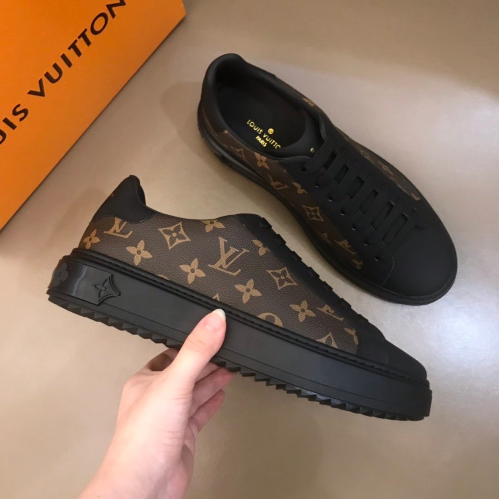 LV Time Out Monogram Brown Sneakers