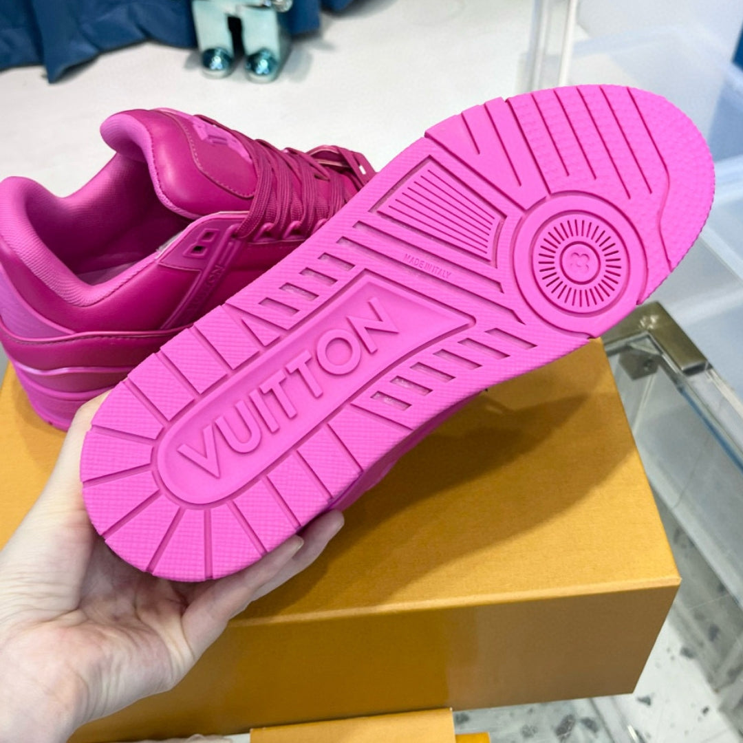 Pink LV Trainer Sneakers