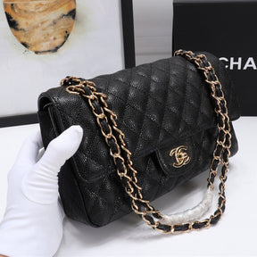 CHN Classic Bag with Black and Gold Details 25cm