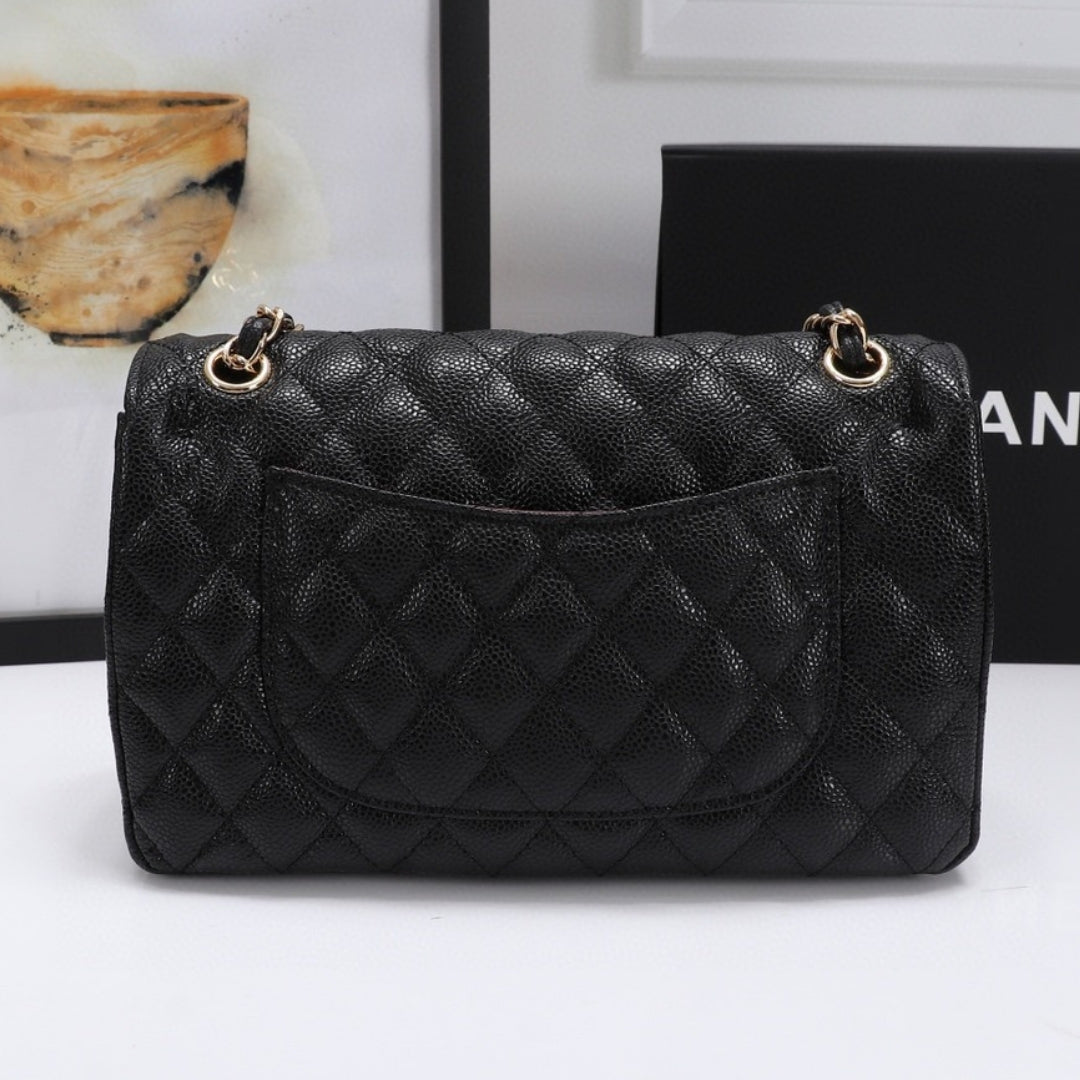 CHN Classic Bag with Black and Gold Details 25cm