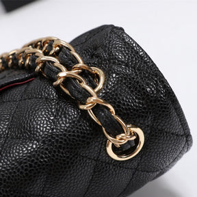 CHN Classic Bag with Black and Gold Details 25cm