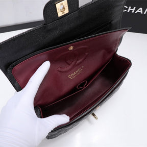 CHN Classic Bag with Black and Gold Details 25cm