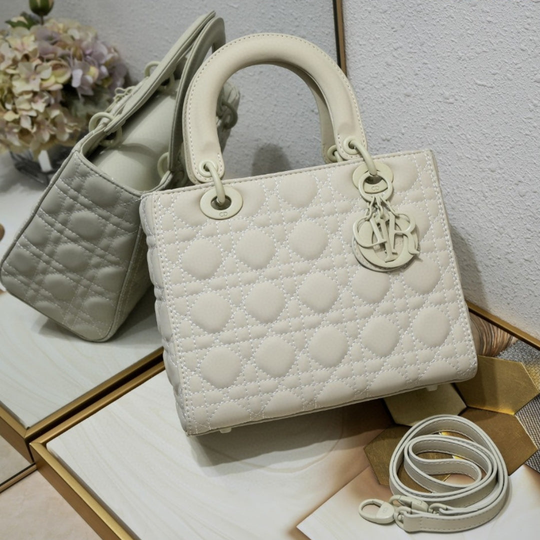 Dio Lady My ABCDio Small Off White Matte 24cm Bag