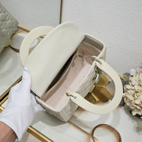 Dio Lady My ABCDio Small Off White Matte 24cm Bag