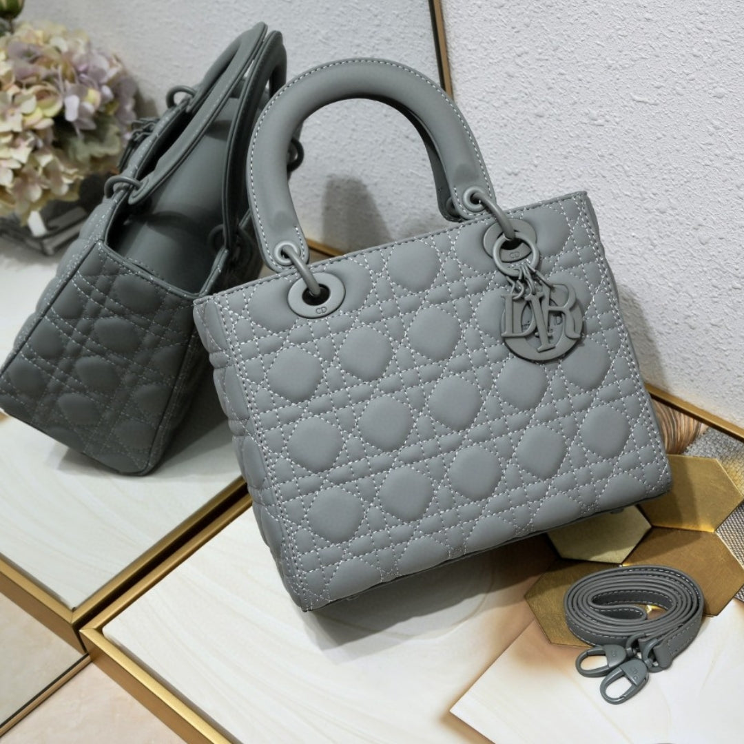 Dio Lady My ABCDio Small Matte Gray Bag 24cm