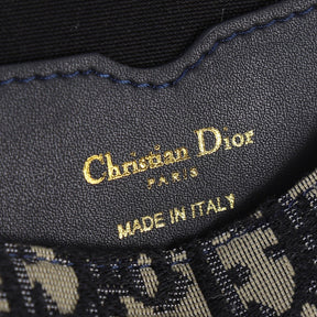 Dio Bobby West-East Small Dark Blue Canvas Bag 22cm
