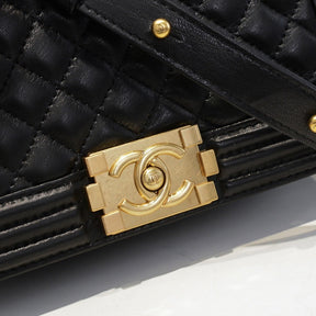 CHN Boy Bag Black with Gold 25cm