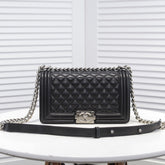 CHN Boy Black and Silver Bag 25cm