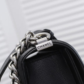 CHN Boy Black and Silver Bag 25cm