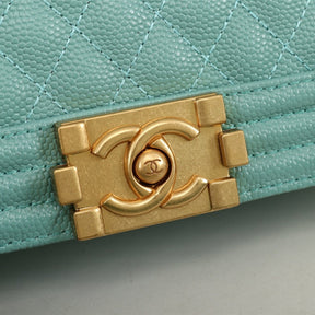 CHN Boy Bag Light Green with Gold 25cm