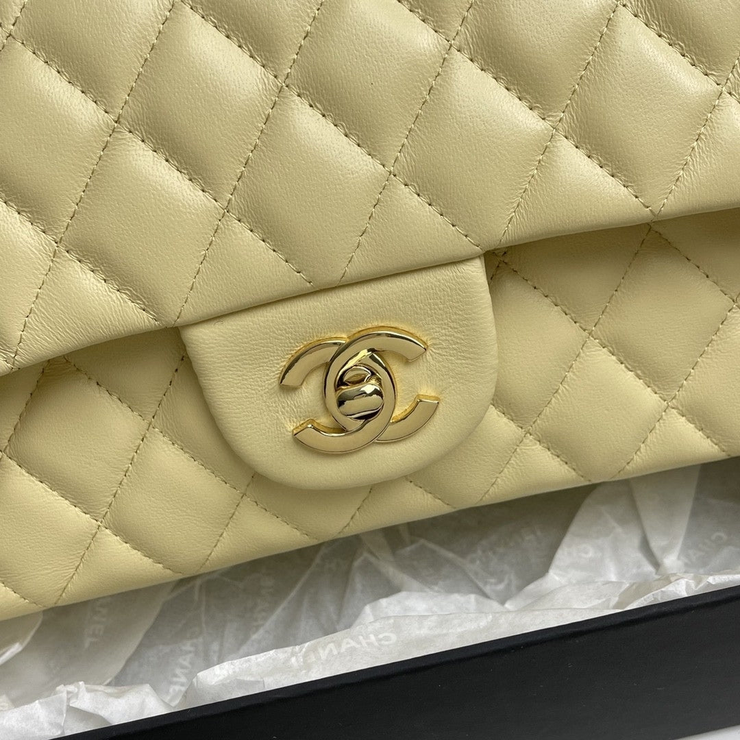 CHN Classic Light Yellow and Gold Bag 25cm
