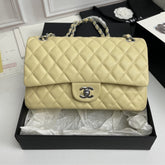 CHN Classic Light Yellow and Silver Bag 25cm