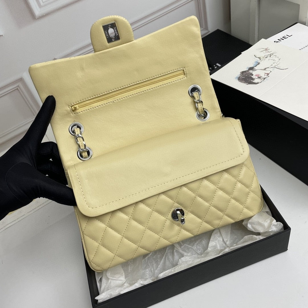 CHN Classic Light Yellow and Silver Bag 25cm