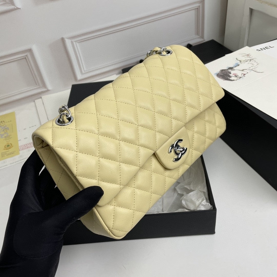 CHN Classic Light Yellow and Silver Bag 25cm