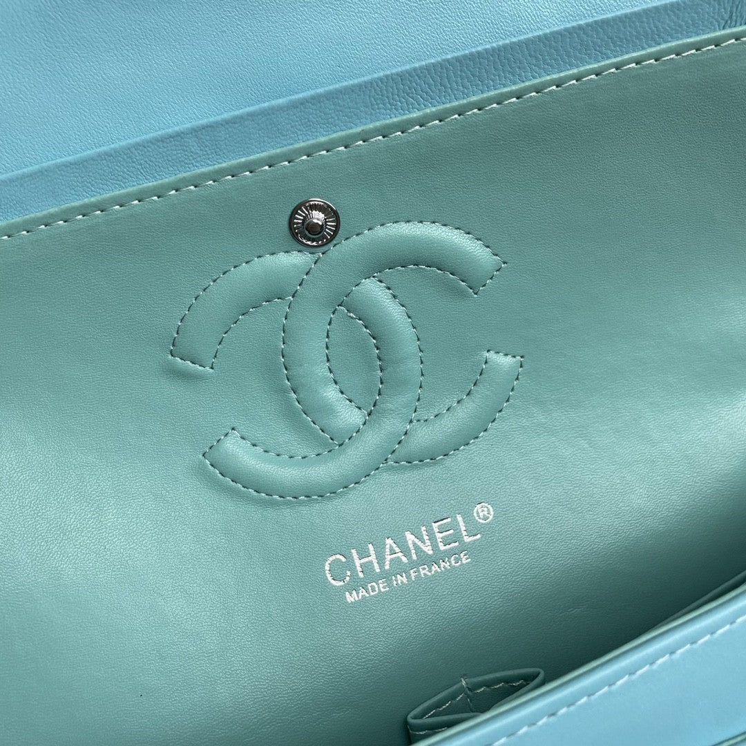CHN Classic Bag Light Blue with Silver 25cm