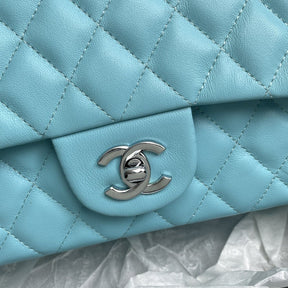 CHN Classic Bag Light Blue with Silver 25cm