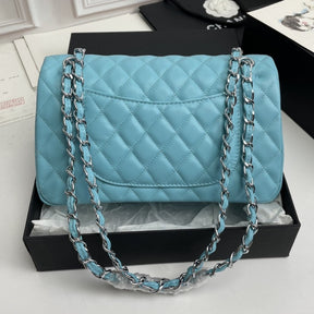 CHN Classic Bag Light Blue with Silver 25cm