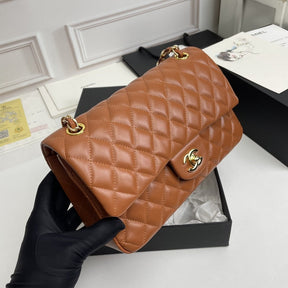 CHN Classic Brown and Gold Bag 25cm