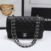 CHN Classic Bag Black with silver details 25cm