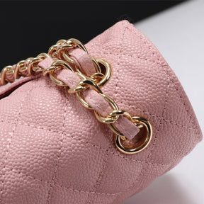 CHN Classic Bag with Pink and Gold Details 25cm
