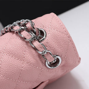 CHN Classic Bag with Pink and Silver Details 25cm