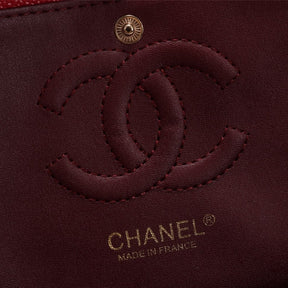 CHN Classic Bag with Red and Gold Details 25cm