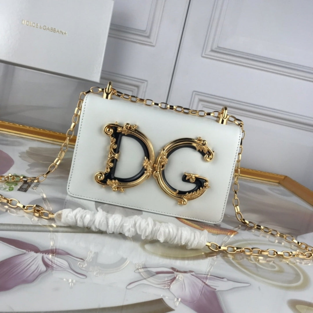 DG Girls White Crossbody Bag 21cm