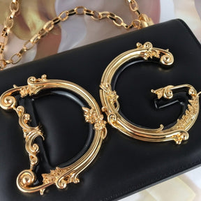 DG Girls Black Crossbody Bag 21cm