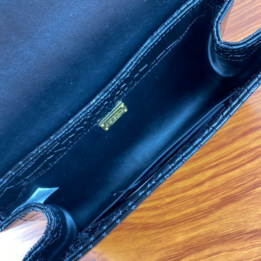 DG Girls Black Crossbody Bag with Details 21cm