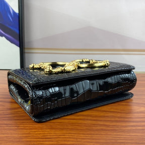 DG Girls Black Crossbody Bag with Details 21cm