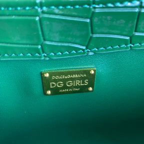 DG Girls Green Crossbody Bag with Details 21cm